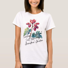 Dankbaar voor Druiven Oma's Tuin Bloemschildering T-shirt