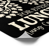 Dankbaar voor elke longkanker bewustzijn poster (Hoek)