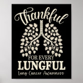 Dankbaar voor elke longkanker bewustzijn poster (Voorkant)