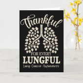 Dankbaar Voor Elke Longvol Longkanker Bewustzijn  Kaart (Gele Bloem)