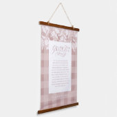 Dankbaar voor Familie Bericht Herfst Foliage Plaid Hangend Wandkleed (Gebogen)