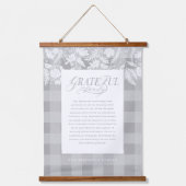 Dankbaar voor Familie Bericht Herfst Foliage Plaid Hangend Wandkleed (Voorkant)
