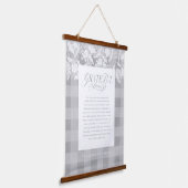 Dankbaar voor Familie Bericht Herfst Foliage Plaid Hangend Wandkleed (Gebogen)