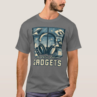 Dankbaar voor gadgets nostalgie Funhanksgiving IT T-shirt