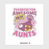 DANKBAAR VOOR GEWELDIGE TANTES BLOND TURKIJE THANK STICKER (Vel)