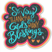 Dankbaar voor Gods Zegeningen Inspirivity Sticker (Voorkant)