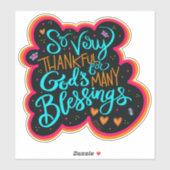 Dankbaar voor Gods Zegeningen Inspirivity Sticker (Vel)