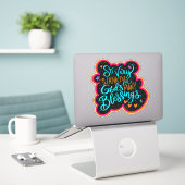 Dankbaar voor Gods Zegeningen Inspirivity Sticker (Laptop op bureau)