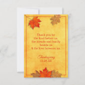 Dankbaar voor gouden Thanksgiving Plaatskaarten RSVP Kaartje (Voorkant)