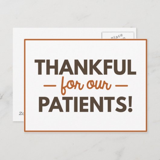 Dankbaar voor het Briefkaart van onze patiënten (Voorkant / Achterkant)