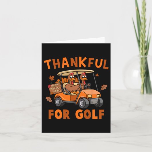 Dankbaar voor het golfen Turkije spelen golf Thank Kaart (Voorkant)