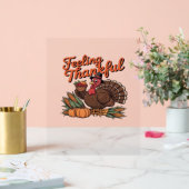 Dankbaar voor het klassieke T-shirt Acryl Bord (Huwelijk)