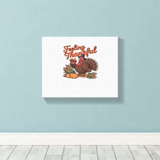 Dankbaar voor het klassieke T-shirt Canvas Afdruk (Insitu (Houten vloer))