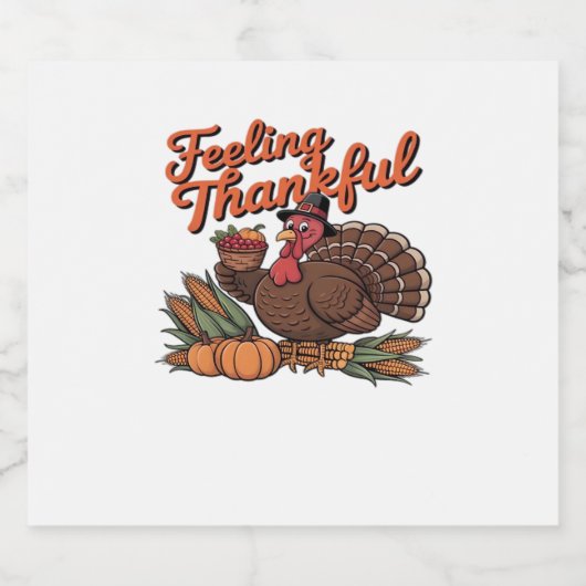 Dankbaar voor het klassieke T-shirt Sparkling Wijnetiket (Enkel label)