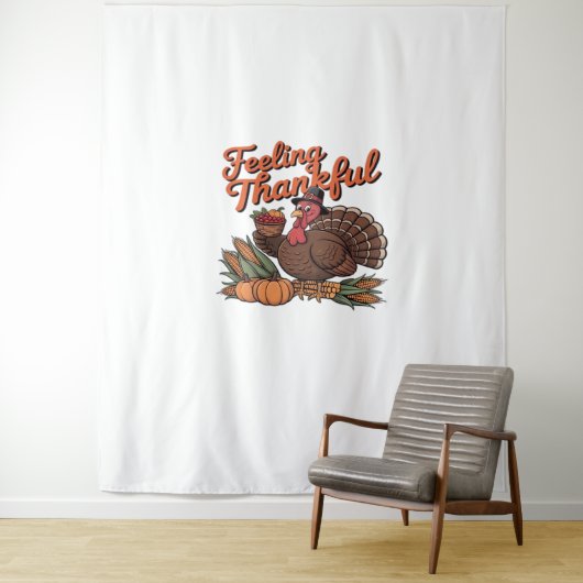 Dankbaar voor het klassieke T-shirt Wandkleed (In situ)