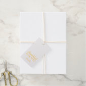 Dankbaar voor je Elegant Thanksgiving Gold Foil Cadeaulabels (Met Koord)
