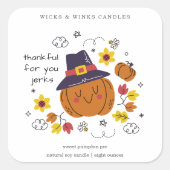 Dankbaar voor je Funny Thanksgiving Candle Label (Voorkant)