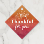 Dankbaar voor je herfst bruiloft verlovingsfeest bedankjes labels (Voorkant)