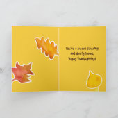 Dankbaar voor je kleinzoon Happy Thanksgiving Feestdagen Kaart (Binnen)