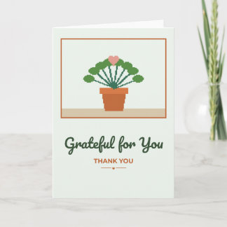 Dankbaar voor jou cadeaukaart met potplant kaart