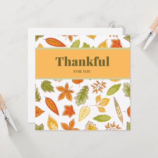 Dankbaar voor Jou, Dankdag  Kaart (Voorkant / Achterkant in situ)