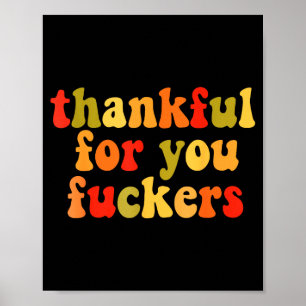 Dankbaar Voor Jou Forers Thanksgiving Gelukkig Ker Poster