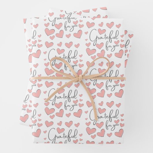 Dankbaar Voor Jou Hart Inpakpapier Vellen (In situ)
