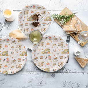 Dankbaar voor Jou Herfst Baby Shower Feest Papieren Bordje