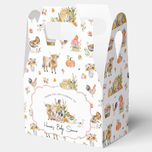 Dankbaar voor jou | Herfst Boerderij Baby shower Bedankdoosjes (Geopend)