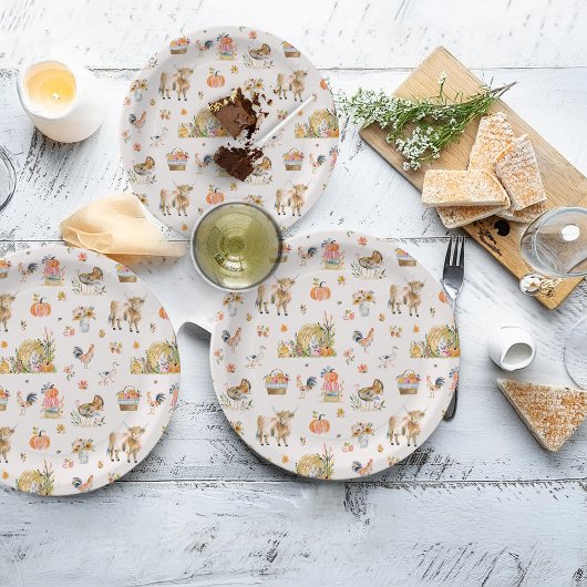 Dankbaar voor jou | Herfst Boerderij Baby shower Papieren Bordje