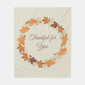 Dankbaar Voor Jou Herfst Dank Kaarten Fleece Deken (Voorkant)