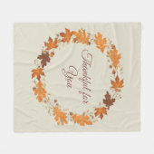 Dankbaar Voor Jou Herfst Dank Kaarten Fleece Deken (Voorkant (Horizontaal))