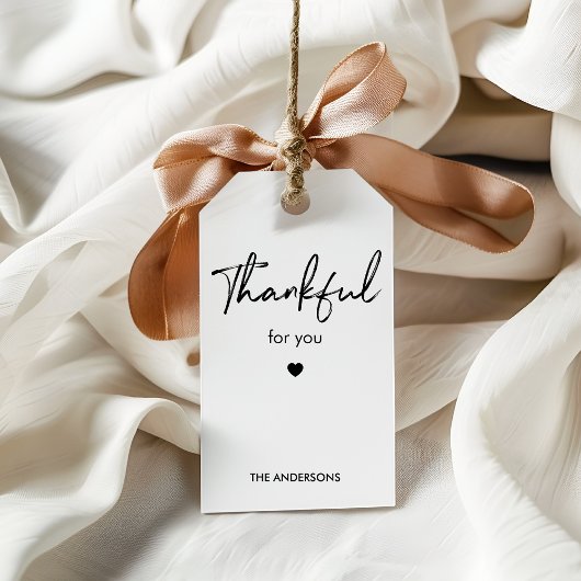 Dankbaar voor Jou | Minimalistisch Modern Cadeaulabel