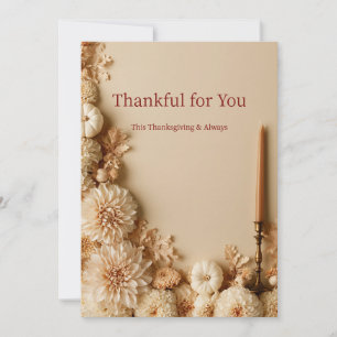 Dankbaar Voor Jou Neutrale Thanksgiving Kaart