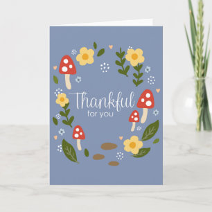 Dankbaar Voor Jou Paddenstoelenkrans Thanksgiving Kaart