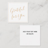 Dankbaar voor jou script  notitiekaartje (Voorkant / Achterkant)