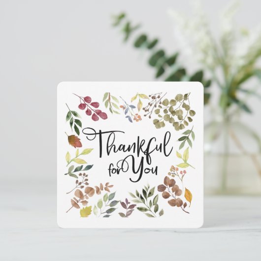 Dankbaar voor jou - Thanksgiving Bedankkaart (Staand voorkant)