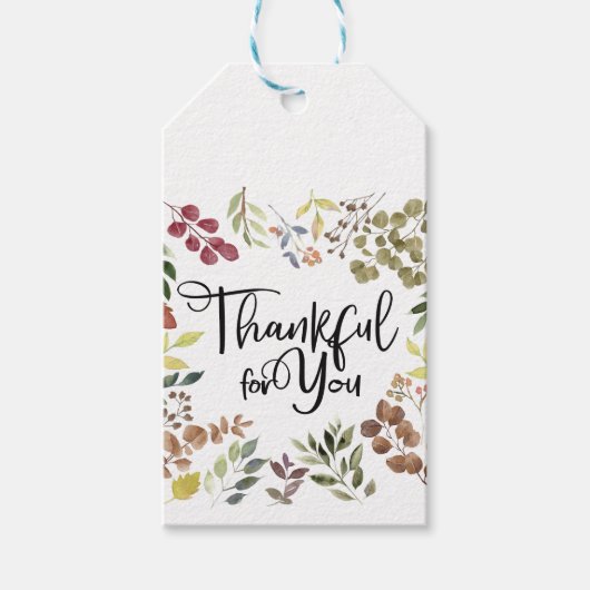 Dankbaar voor jou - Thanksgiving Cadeaulabel (Voorkant)