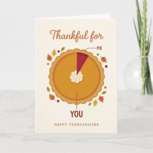Dankbaar Voor Jou Thanksgiving Grappige Taart Dank Kaart