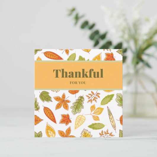 Dankbaar voor jou, Thanksgiving Kaart (Staand voorkant)