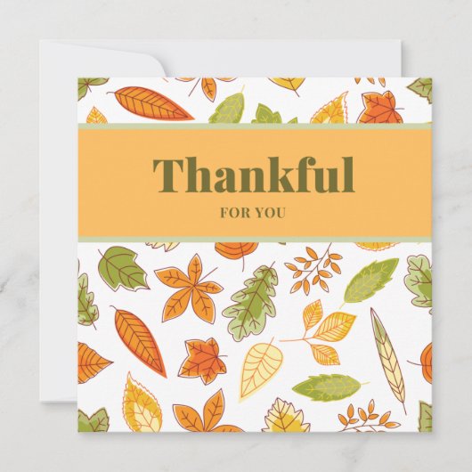 Dankbaar voor jou, Thanksgiving Kaart (Voorkant)