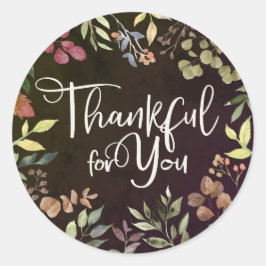 Dankbaar voor jou - Thanksgiving Ronde Sticker