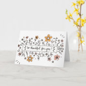Dankbaar Voor Jou Wenskaart Kaart (Gele Bloem)