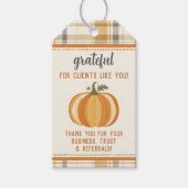 Dankbaar voor klanten zoals jij Herfst Cadeaulabel (Voorkant)