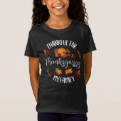 Dankbaar voor mijn familie bijpassende Thanksgivin T-shirt (Voorkant)