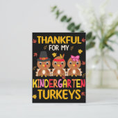 Dankbaar voor mijn kalkoenen uit de kleuterklas Th Briefkaart (Staand voorkant)