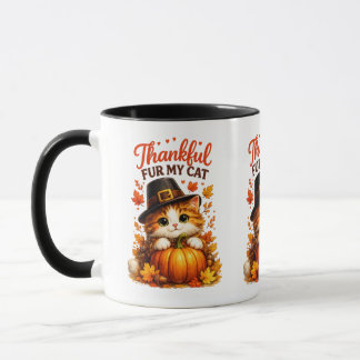 Dankbaar Voor Mijn Katten Thanksgiving Kat Mok