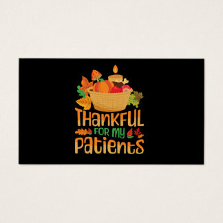 Dankbaar voor mijn patienten herfst Thanksgiving d Visitekaartje