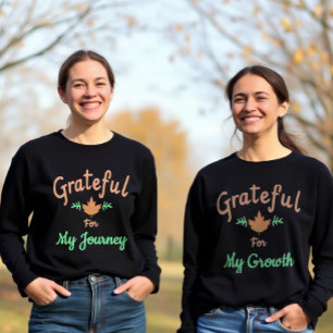 Dankbaar voor mijn reis :Inspirerend Herfst ontwer T-shirt