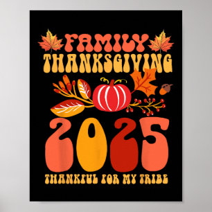 Dankbaar Voor Mijn Stam Familie Matching Thanksgiv Poster